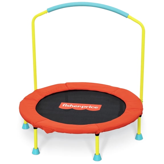 Fisher-Price WonderJump 36" Round Indoor Trampoline Kids Toddler Toy, Multicolor
