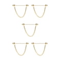 thumbnail image 2 of Baohd Mens Shirt Collar Bar Pin with Cravat Pin Clasps Link Brooch Chain Golden 7cm 5Set, 2 of 6