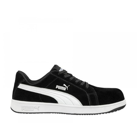 

PUMA Safety Men s Iconic Low Composite Toe EH Work Shoes Black Suede - 640015