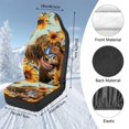 thumbnail image 7 of KUIFORTI Sunflower Highlands Cow Car Seat Covers Soft Car Seat Covers for Front Seats Warm Comfortable Auto Interior Cover Easy Installation Fit for Cars SUV, 7 of 7