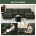 thumbnail image 3 of SOULART 110" Cloud Sofa, Black-gray U shaped Sectional couches for living room, modular couch with Chaise, 3 of 10