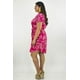 thumbnail image 2 of Vestido tropical de lino Roman Fashion /Tallas Extras, 2304 (Fiusha) fucsia 36, 2 of 7