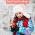 thumbnail image 3 of 1 Pairs Kids Winter Touchscreen Gloves Warm Fleece Lined Child Knit Gloves Elastic Cuff Winter Texting for Girls Boys, 3 of 14