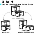 thumbnail image 2 of Step Stool for Adults,Holds up to 500Lb,3 in1 Heavy Duty Sturdy Two Step Stool for Kichen/Bathroom/High beds, Wooden&Metal Frame, Non-Slip Pads, 2 of 18