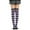 Purple+ Black, variant on Lomubue Sweet Women Stripe Thigh High Over The Knee Stockings Stretch Long Cosplay Socks