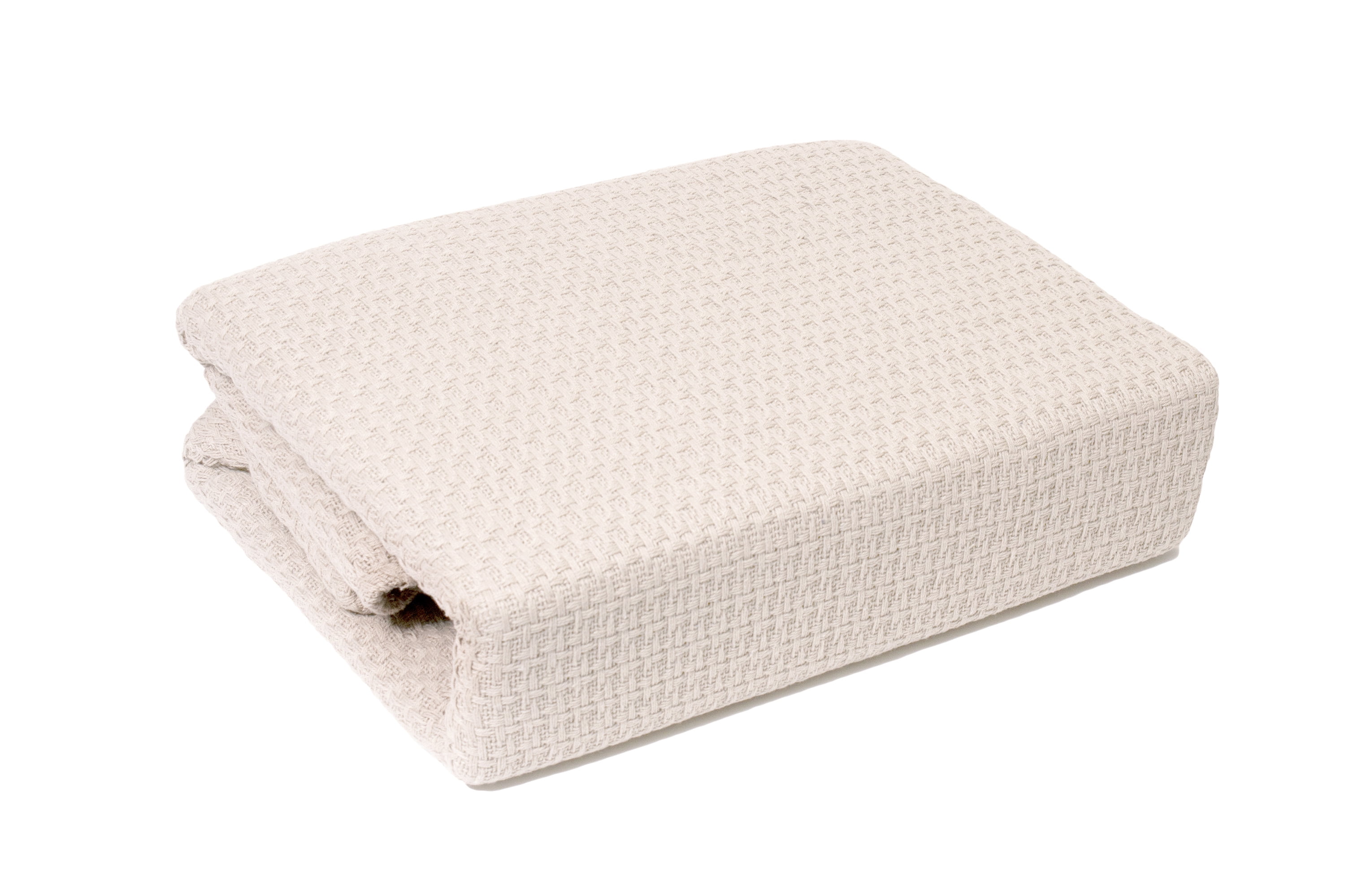 Marquis 100 Cotton Waffle Weave Twin Blanket, Ivory