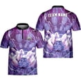 thumbnail image 2 of Personalized Name Bowling Jersey 3D, Custom Bowling Shirts for Team, Bowling Shirt Unisex for Men & Women (Cyan, S), 2 of 7