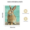 thumbnail image 2 of Nawypu  Canvas Wall Art, Happy Easter Spring Watercolor Rabbit Bunny Vintage Wooden Plank Square HD Print Oil Painting on Canvas Framed Decorations Art for Bedroom Living Room Kitchen, 2 of 5