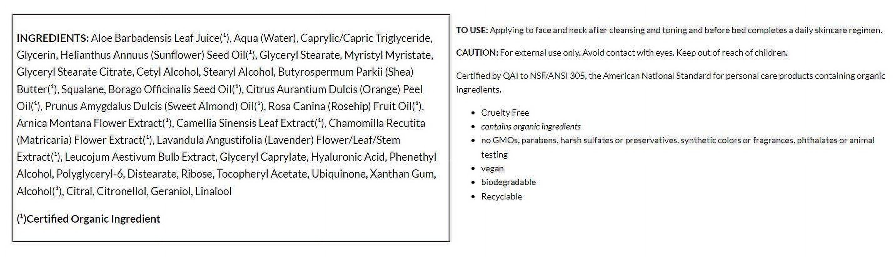 Avalon Organics Wrinkle Therapy with Coq10 & Rosehip - Night Creme 1.75 oz Cream - image 2 of 2