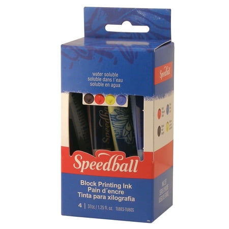 Speedball Basic Block Printing Kit, 4-Colors