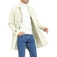 thumbnail image 4 of Unique Bargains Men's Trench Coat Lightweight Single Breasted Jacket Overcoat M White, 4 of 6