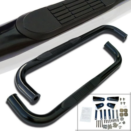 Spec-D Tuning For 2002-2008 Dodge Ram Regular Cab Side Step Nerf Bars Running Board Black 2002 2003 2004 2005 2006 2007 2008