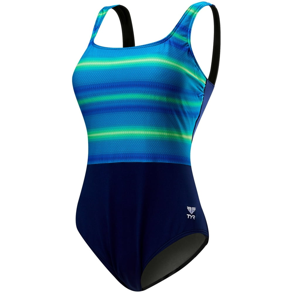 TYR Sport Green Womens DurafastElite OnePiece Swimsuit 8 Walmart