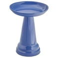 thumbnail image 5 of Birds Choice Ohio Stoneware Weather Resistant Ceramic Clay Pedestal Bird Bath, 22"H x 17"D, Summer Blue, 5 of 14