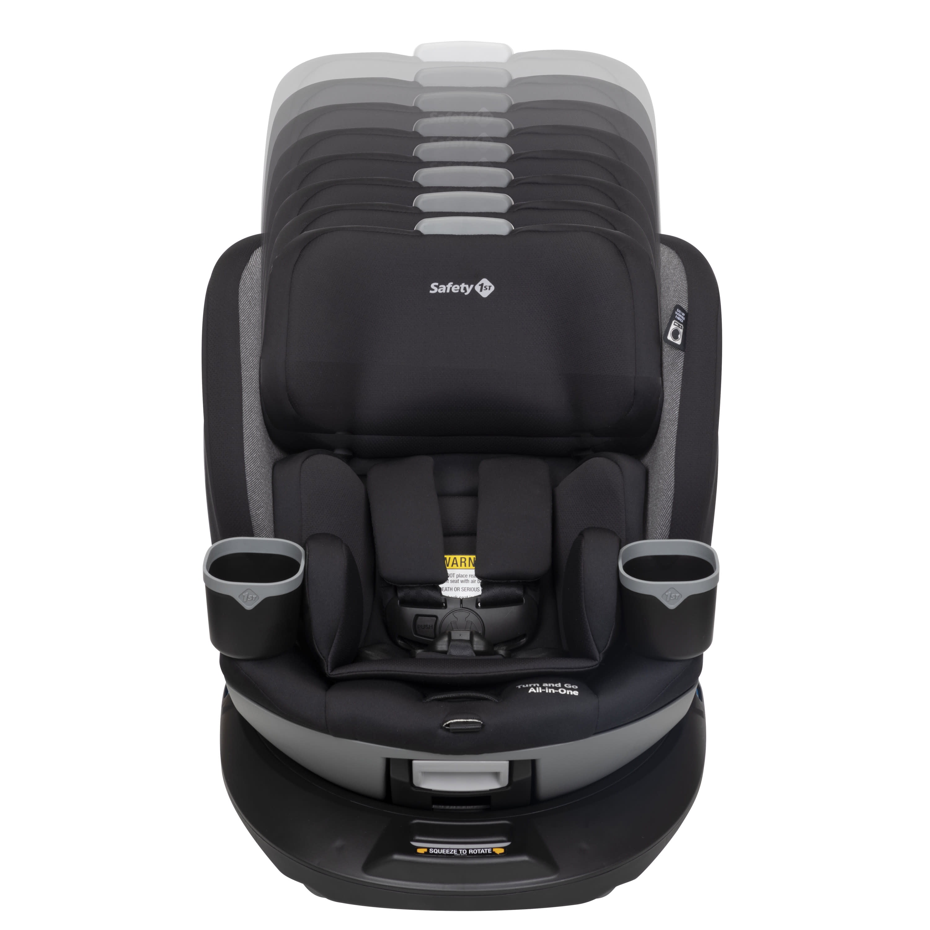 Safety 1st Turn and Go 360° Rotating All-in-One Convertible Car Seat, Black Beauty, Infant & Toddler, Unisex