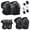 Black, variant on Vornel Protective Gear Set 6 Pack - Knee Elbow Wrist Pads for Kids Youth Adult, Adjustable for Skate Cycling Scooter, Multiple Colors