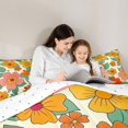 thumbnail image 5 of Homewish Cartoon Cherry Blossoms Full Size Comforter Sets for Kid, Rustic Flower Floral Bedding Comforter Set, Plant Botanical Reversible Bedding Sets, Lightweight Room Decor, 3 Pieces, 5 of 8