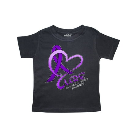 

Inktastic Cure- Pancreatic Cancer Awareness purple ribbon Gift Toddler Boy or Toddler Girl T-Shirt