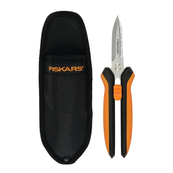 Fiskars Garden 399220 Cisailles de Jardin Polyvalentes, Noir/orange