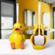 thumbnail image 2 of Compact Resin Toilet Brush With Toilet Brush Holder Yellow Duck Pattern, 2 of 5