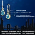 thumbnail image 2 of Gem Stone King 14K Yellow Gold London Blue Topaz Earrings for Women | 1.54 Cttw | Gemstone November Birthstone | Pear Shape 7X5MM, 2 of 6