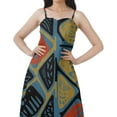 thumbnail image 5 of Moomaya Sleeveless Womens Cocktail Dresses Printed Rayon Plus Size Dress, 5 of 6