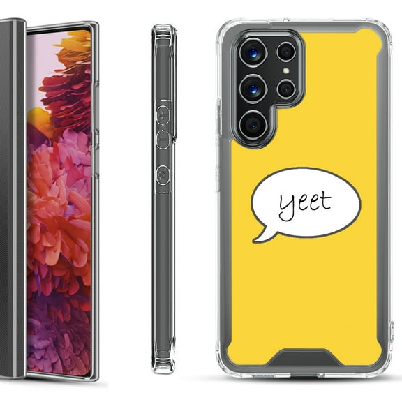 Shockproof Bumper Phone Case for Samsung Galaxy S22 Ultra 5G, by OneToughShield ® - Yeet