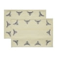 thumbnail image 2 of VHC Brands Placemat 13x19 Set of 2, Cotton Dining Room, Kitchen Placemat, Dining Table Placemats, Place Mat, Buzzy Bees Collection, Rectangle 13x19, Vintage Yellow, 2 of 3