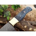 thumbnail image 2 of Damascus Steel kitchen Knife 14 Inches full tang 9" long Hand Forged blade, Blue Colored camel bone and brass bolster scale, 2 of 6
