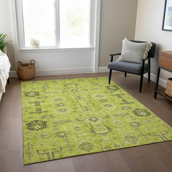 Addison Rugs Chantille Indoor/Outdoor Traditional Oriental Aloe Washable Rectangle Rug, 10' x 14'