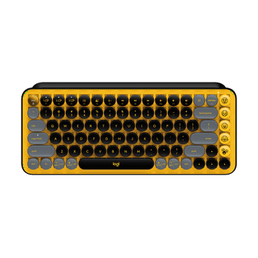 Logitech POP Keys Wireless Mechanical Keyboard with Emoji Keys - Blast Yellow