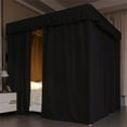 thumbnail image 4 of Elastic Roof Style Four Corner Post Princess Bed Canopy Curtains Cozy Breathable Tent Canopy Mosquito Net for Girls & Adults Bedroom Decoration (Black,59-64" W*82" L*82"*H/(Queen)), 4 of 14
