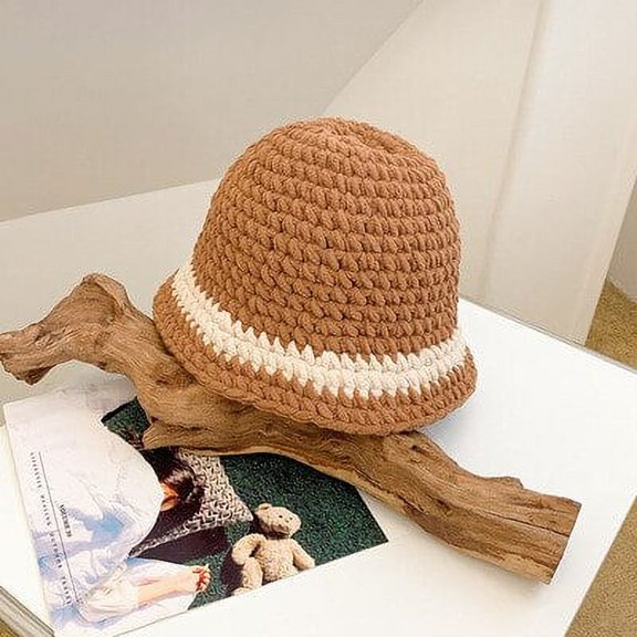 CoCopeanut new Women's Winter Knitted Hat Woolen Twist Fisherman Hat Autumn Short Brim Stitching Beanie Basin Hat Girl's Warm Casual Hat