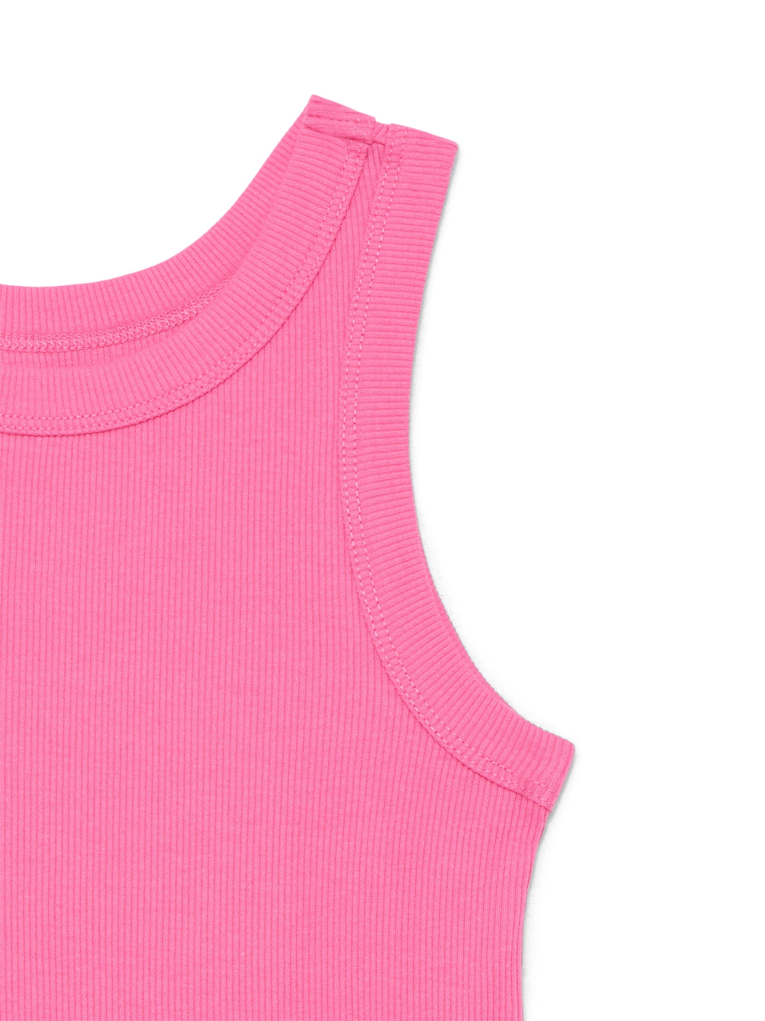 Wonder Nation Girls Kid Tough Ribbed Tank Top, Sizes 4-18 & Plus