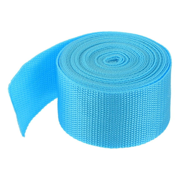 Uxcell Lightweight Polypropylene Webbing Strap 5cm 5 Yard Backpack Strapping Band Aquamarine Blue for Cargo Straps