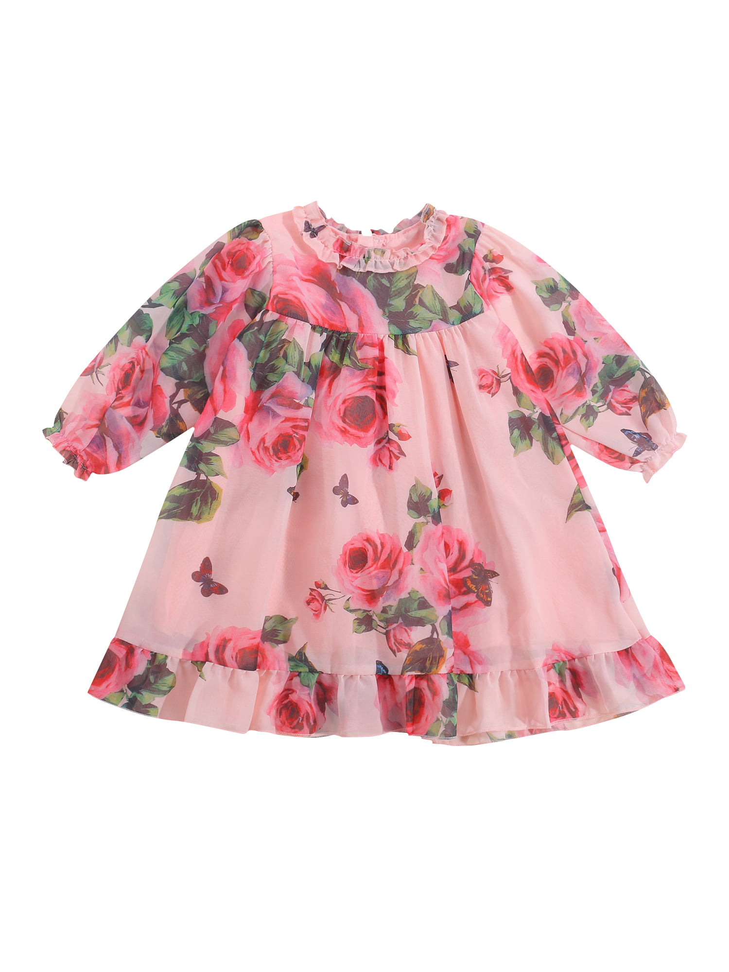Girls Pink Roses Peppa Pig is the Cutest S/S Birthday Valentines Dress 18/24