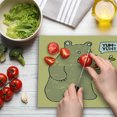 thumbnail image 3 of Cartoon Cutting Board, Caricature Style Bear Bees and Honey Saying Yum Comic Graphic Print, Decorative Tempered Glass Cutting and Serving Board, Large Size, Taupe Yellow, by Ambesonne, 3 of 5