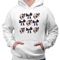 thumbnail image 2 of Skulls and Bows Hoodie Sweatshirt Unisex 5X-Large White, 2 of 5