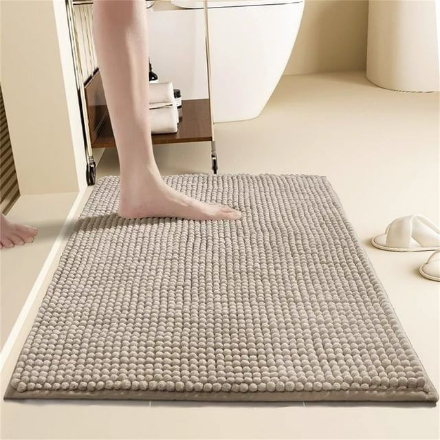 SuChun Kitchen Rug Bathroom Rugs Extra Soft Absorbent Bath Rugs Non Slip Dry Quickly Machine Washable Bath Mats For Bathroom Floor Tub And Shower Grey