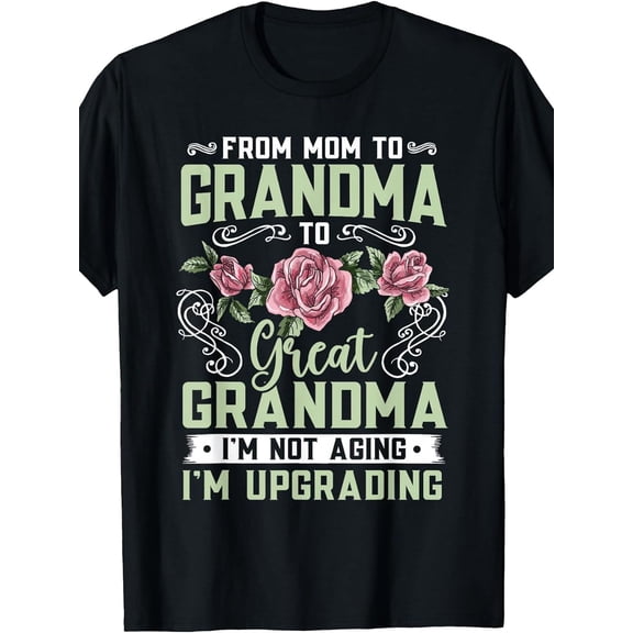 Women's Floral Great Grandma Upgrading Graphic T-Shirt