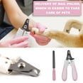 Foqnuq Stainless Steel Dog Nail Clippers with Ergonomic Curved Handle, MediumSized Pet Nail
