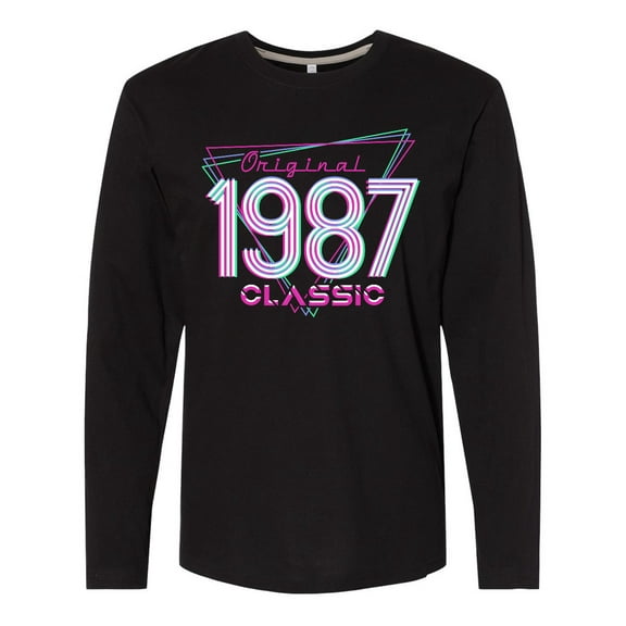 Inktastic Born In 1987 Throwback Birthday Long Sleeve T-Shirt