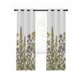 thumbnail image 7 of Watercolor Flowers Blackout Curtains for Bedroom, Vintage Country Floral Leaves Spring Thermal Insulated Kitchen Drapes with Grommets, Light Blocking Window Treatment, 2 Panels 52" x 84", 7 of 7