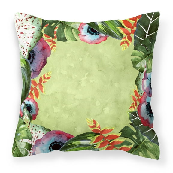 Carolines Treasures CK1698PW1818 Tropical Fabric Decorative Pillow 18HX18W multicolor
