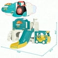 thumbnail image 2 of NYEEKOY 9-In-1 Toddler Slide, Bus-Themed Kids Slide and Climber Playset with Basketball Hoop, Ring-Toss, Car Playhouse, Kids Indoor and Outdoor Playground, 2 of 6