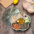 thumbnail image 2 of Snack Bowls Sweet Box with Lid, Flower Shapes Food Storage Box, Fruit with 6 Compartments（red）, 2 of 5