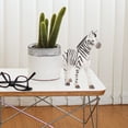thumbnail image 5 of MLINS 4pcs Carving Zebra Statue Wooden Carved Animal Figurine Wood Carved Animal Decoration, 5 of 8