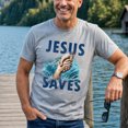 thumbnail image 4 of Jollimate Jesus Saves Shirt, Christian Faith Graphic Tee, Religious Gift for Men, 4 of 6