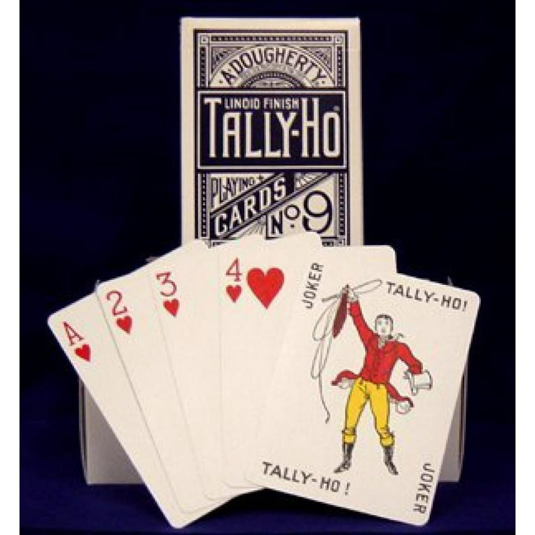 Tally-Ho No. 9 トランプ レッド ブルー Tally Ho No.9 Fan Back Playing Cards 12 Deck Bundle (6 RED