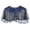 Blue, variant on Delicate Sequins Adorned Capelet Shoulder Wrap Breathable Mesh Fabric Scarf Shawl With Intricated Beadwork Design